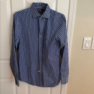 Polo by Ralph Lauren Blue and White Striped Men's Dress Shirt